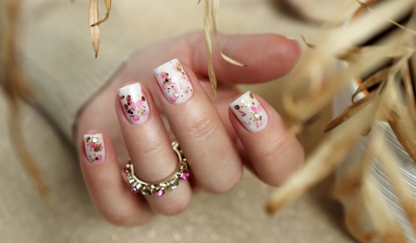 Nail extension with Nail Art in dehradun